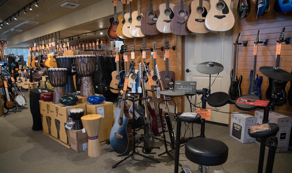 Digital Drum Sets, Acoustic Guitars, Banjos, Mandolins, Resonator Guitars, Lap Steel Guitars